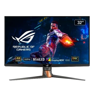 Bild av ASUS ROG Swift PG32UQXR 32 tums 4K UHD spelskärm 160 Hz, 1 ms GtG, Adaptive Sync, FreeSync, DisplayHDR 1000 Fast IPS FALD, Quantum Dot, 16:9, 3840x2160, DP, HDMI 2.1, USB hub, svart