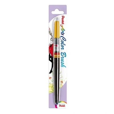 Bild av Pentel färg borste, nylon, gul/orange, 1 enhet (Confezione da 1)