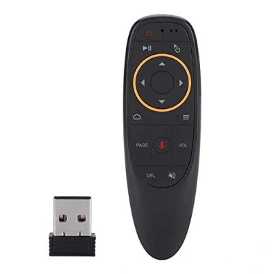 Bild av Bewinner 2,4G trådlös fjärrkontroll, 17 tangenters röstluftmus knappsats fjärrkontroll för Android Smart TV/TV Set Top Box/PC, Inbyggt 6 axligt gyroskop