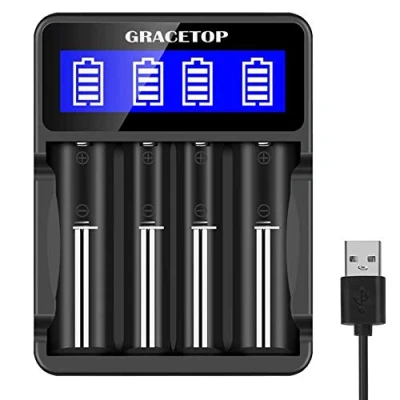 Bild av 18650 batteriladdare universal, LCD smart för NI MH CD AA AAA Li Ion LiFePO4 IMR 16340 14500 batteri