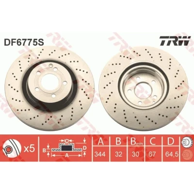 Bild av Bromsskiva Trw DF6775S