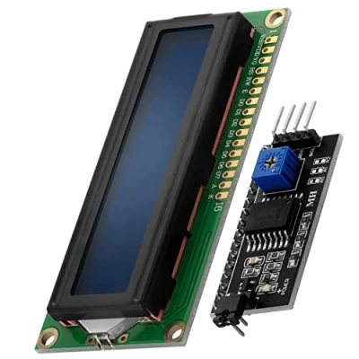 Bild av AZDelivery HD44780 16x2 LCD Modulvisningsbunt med I2C Gränssnitt 2x16 Tecken kompatibel Arduino och Raspberry Pi inklusive en E Book!