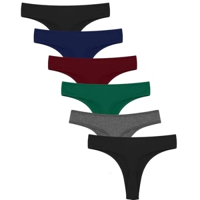 Bild av Libella® Stringtrosa dam spets bomull underkläder kvinnor trosor 6 pack 3906, flerfärgad, S