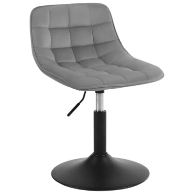 Bild av WOLTU 1 X Justerbar Pall Stol Arbetspall Kontorspall Matsalsstol Sminkpall Kommersiell butik Multifunktion 360 Svängsam sammet Ljusgrå sits 38 49,5 cm hög