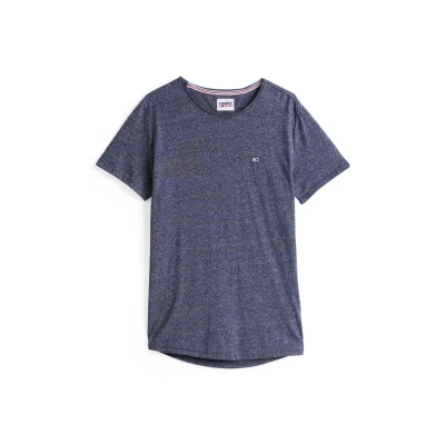 Bild av Tommy Jeans SLIM Jaspe NECK Tshirt bas, Storlek: XS, Twilight navy