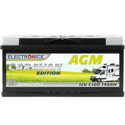 Bild av Electronicx Premium AGM batteri 140Ah 12V för husvagnar, husbilar, solcellsbatteri, båt: kompatibel med solcellsdrivna elbilar, optimal försörjning 140 Ah