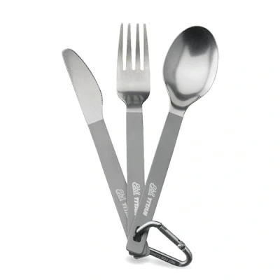 Bild av Esbit bestickset Titan Ultralätt vikt Camping, backpacking, sport utomhuskök kniv, gaffel, sked TC3TI