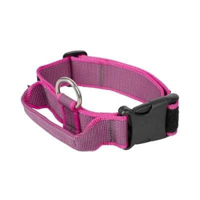 Bild av Julius K9 C&amp;G Super grip collar.with handle rosa/grey 40mm/38 53cm