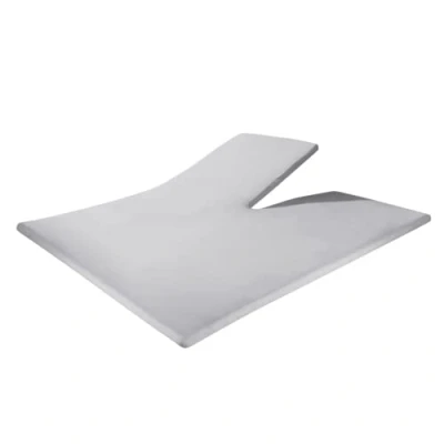 Bild av Sleeptime påslakan med skåror för dubbelledd säng endast lyfthuvud delat madrassskydd ledad i 100% bomull stretch jersey 180 x 220 grå