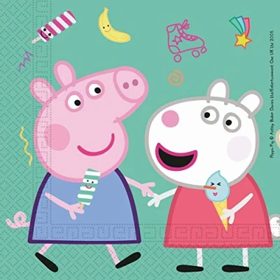 Bild av Procos Peppa Pig 10133987 Servett, Flerfärgad, ‎15 x 15 2 cm 20 stycken