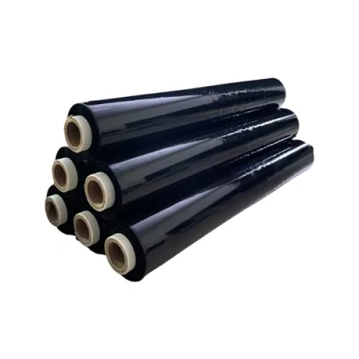 Bild av 6 x starka rullar svart PALLET STRETCH SHRINK WRAP CLING FILM 400 mm 250 m