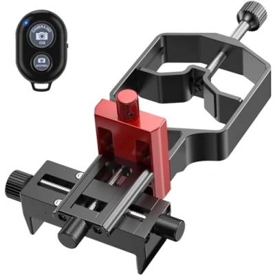 Bild av 3 axlad universell Digiscoping adapter med hög precision: TRIDAPTOR/ACCUVIEW metallhållare montering ansluter smartphone till teleskop tubkikare monokulärt mikroskop kikare (tridaptor bluetooth)