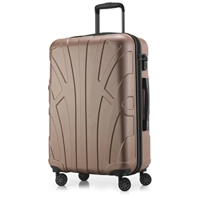 Bild av Suitline Koffer i 3 Größen, Vagnset Rollkoffer Hartschalen Reisekoffer (55 cm, 66 76 cm) Zwillingsrollen, 15 Verschiedene Farben, Guld, Resväska