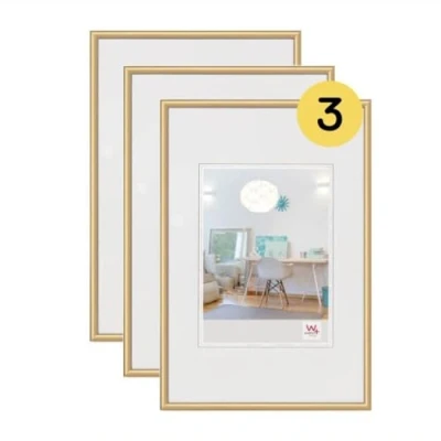 Bild av Walther Design Tavelram Guld 13 x 18 cm 3 pack, New Lifestyle Plastram KV318G3