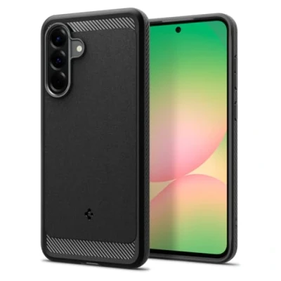 Bild av Spigen Rugged Armor Skal kompatibel med Samsung Galaxy A56 5G Fodral Case Matte Black