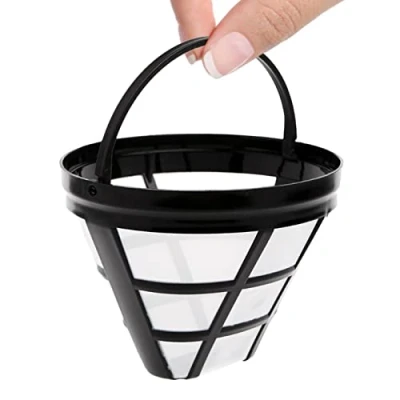 Bild av Permanent filter kaffe storlek 4, återanvändbart kaffefilter konformad, 812 koppar filter, tvättbart kaffedroppar, papperslöst för tillverkning av manuellt