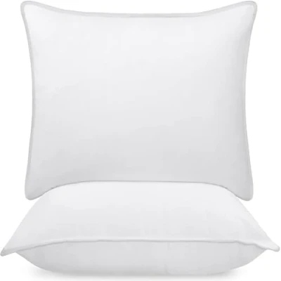 Bild av Utopia Bedding huvudkudde (set om 2), 80 x cm sovkudde, andningsaktiv mjuk kudde (vit)