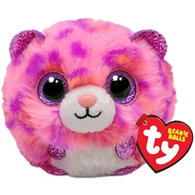 Bild av TY Topas leopard Beanie bollar 3 tum baby mjuk leksak samlarobjekt mysig tygteddy