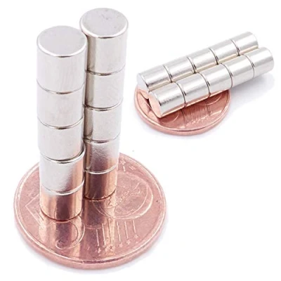 Bild av Brudazon 15 minidolmagneter 6 x mm N52 starkaste nivå neodymmagneter superstark kraftmagnet för modelltillverkning, foto, whiteboard, kylskåp, hantverk liten, rund och extra stark