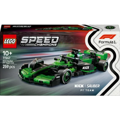 Bild av LEGO Speed Champions KICK Sauber F1 Team C44 racerbil Leksaksfordon, Förarset med leksaksbil och 1 minifigur, Byggbar modell för barn, Lekset present Formel tema pojkar flickor 77247