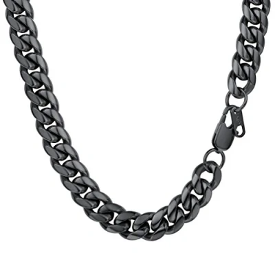 Bild av PROSTEEL Herr tjock kedja, 6/10/14 mm Miami Kubanskt halsband, 46/51/55/61/66/71/76 cm, 316L rostfritt stål/18K guldpläterad/svart (skicka presentask) e 18kt guldpläterad basmetall, colore: 01: 6 guldpläterad, cod. PSN2906J 18