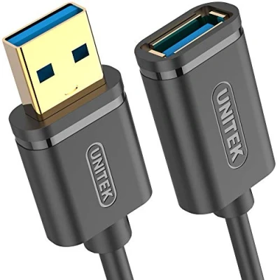 Bild av UNITEK Förlängningskabel 0,5 meter USB SuperSpeed 3.1 Gen 1 │ A hane till hon Förlängning för skrivare, tangentbord, kortläsare 5Gbps