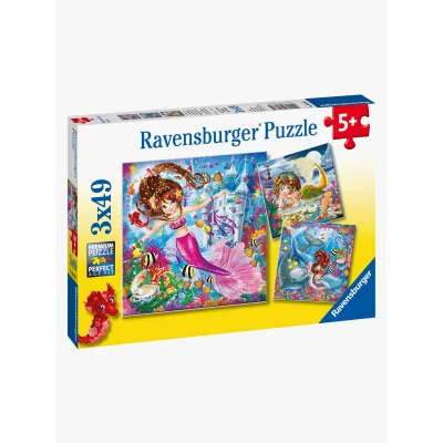 Bild av Ravensburger Pussel Charmiga Sjöjungfrur 3x49 Bitar