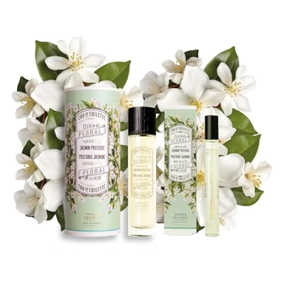 Bild av Present till kvinnor Panier des Sens roll on parfym dam jasmin damdoft kropp och hår blommig doft Eau de Parfum aux Absolues Made in France 50 ml + 10