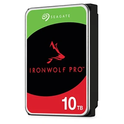 Bild av Seagate IronWolf Pro, 10 TB, Intern Hårsddisk, NAS, CMR, 3,5&quot;, SATA 6 GB/s, 7200 RPM, 128 MB cache, för NAS RAID, 3 års Rescue Services (ST10000NE000)