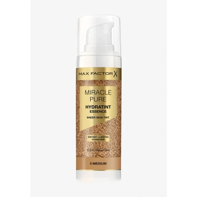 Bild av Max Factor Miracle Pure Hydratint Essence foundation, 5 medium, upp till 24 timmars hydratisering, 71% vattenbaserad formel, naturlig täckning, vegansk formel