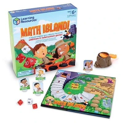 Bild av Learning Resources Matematik Ön! Dessutom och Subtraktion Spel 8 Bitar Uppsättning, Flerfärgad
