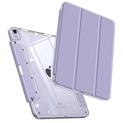 Bild av FINTIE Fodral för iPad Air 11&quot; 2024 M2/iPad 5 2022/iPad 4 2020 10,9 tum [Indragbar låda Ranger Pencil] genomskinligt fodral, lila