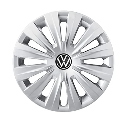Bild av Volkswagen 5H0071455UWP Navkapslar (4 stycken) navkapslar, 15 tums stålfälgar, hjulskydd, briljantsilver