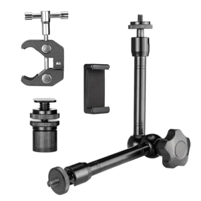 Bild av ZTOWOTO 10 tums magisk arm med superkrabbklämma, justerbar 1/4&quot; 3/8&quot; tråd för bildskärm/webbkamera/ljus/mikrofon