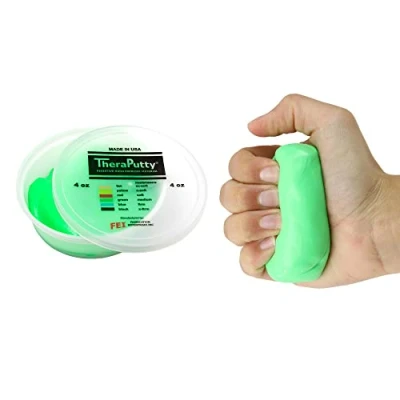 Bild av Cando® TheraPutty terapeutisk knetmassa, terapiknät 113 g grön (medium)