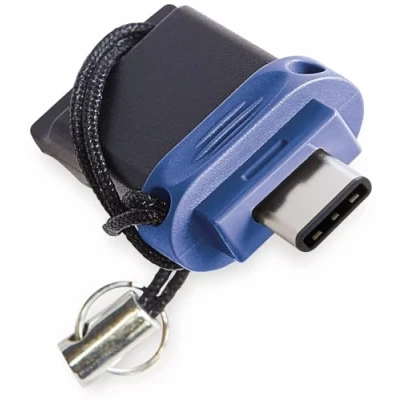 Bild av VERBATIM, 181748, Store AA8&#039;n&#039; GoDual USB minne IUSB 3.2 Gen 1 &amp; C I 32 GB 2 C/USB A externt för smartphone bärbar dator Notebook Co Datastick blå/svart