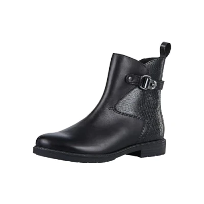 Bild av Marco Tozzi Ankelboots, Storlek: 39, Black comb Skinn/syntet
