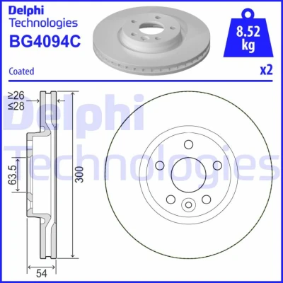 Bild av Bromsskiva DELPHI BG4094C