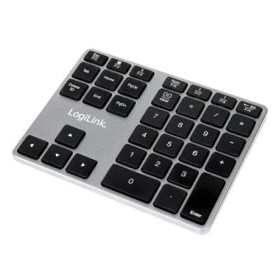 Bild av LogiLink ID0187 BT v3.0 numeriskt block/numeriskt tangentbord med 35 knappar och funktionstangenter för Windows/MacOS, aluminium