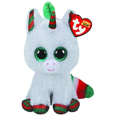 Bild av TY Beanie Boo&#039;s Christmas Enhörning Snowfall 15 CM