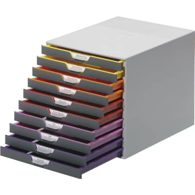 Bild av Durable 761027 förvaringsbox VARICOLOR 10 lådor i olika färger