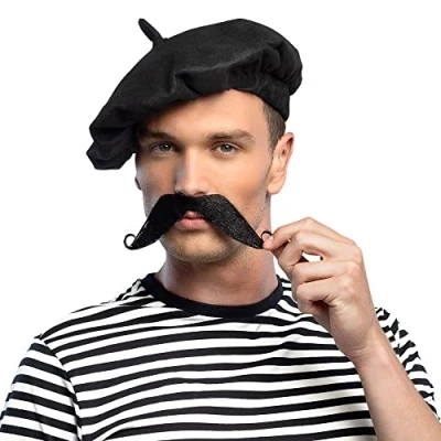 Bild av Boland skägg, självhäftande, polyester, tillbehör, smink, kostym, karneval, temafest