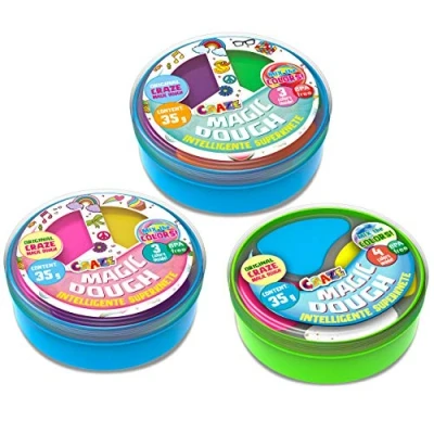 Bild av CRAZE MAGIC DOUGH Twist Set om 3 intelligent lera x 35 g lermassa burkar i en burk barnlera magisk från 2 år 30424
