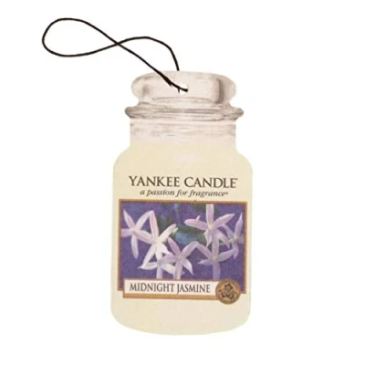 Bild av Yankee ljus midnatt jasmin enkel burk formad luftfräschare för bil, vit, 7,8 x 19,7 1 cm