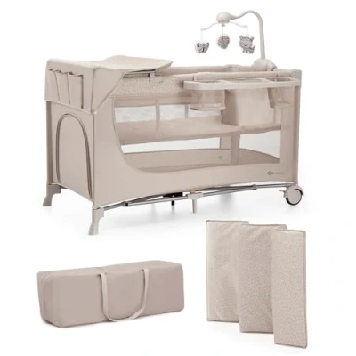 Bild av Kinderkraft JOY 2 Resesäng med Tillbehör, Beige