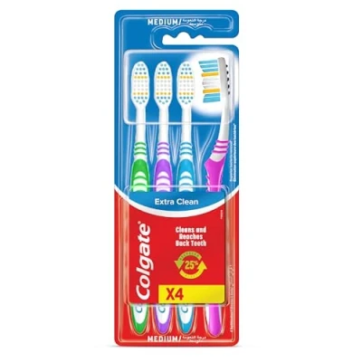 Bild av Colgate Extra ren tandborste, Medium (1 förpackning, 4 stycken)