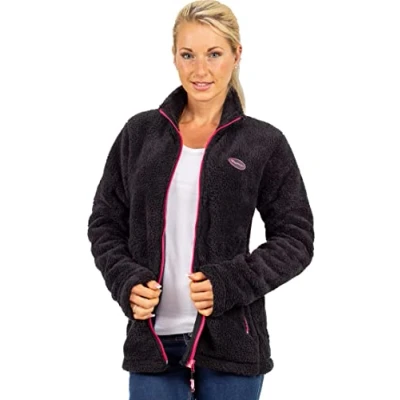Bild av Reichstadt Dam fleecejacka mysig fluffig, svart, 4XL