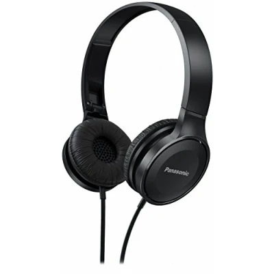 Bild av Panasonic RP HF100ME K On Ear hörlurar (headset, 1023 000 Hz, 30 mm element, kompakt, hopfällbar), svart