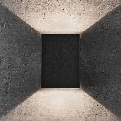 Bild av Nordlux LED utomhusvägglampa Fold 10 x 15 cm, svart