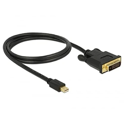 Bild av DeLOCK 83988 1 m mini DisplayPort DVI D svart videokabeladapter (1 m, DisplayPort, D, hane hane, guld)